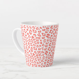 Tasse Latte Empreinte de léopard de corail