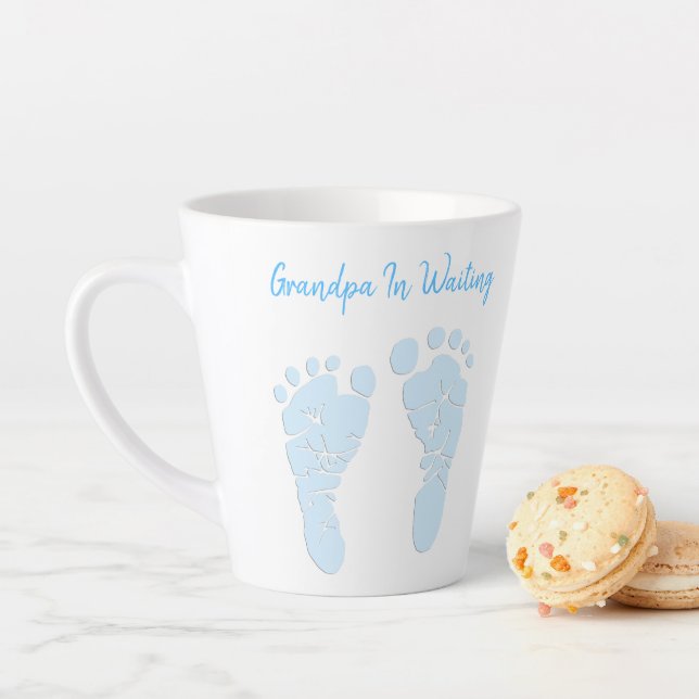 Tasse Latte Empreintes Bébé Grand-Père Pour Être Garçon Faire- (En situation)