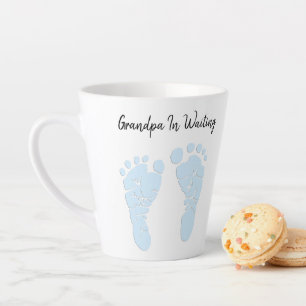 Tasse Latte Empreintes Bébé Grand-Père Pour Être Garçon Faire-