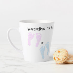 Tasse Latte Empreintes De Bébé Grand-Mère À Être Faire-part