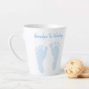 Tasse Latte Empreintes De Bébé Grand-Père À Être Garçon Faire-
