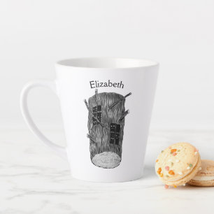Tasse Latte Encre de l'arbre de Goth tiré Imaginaire foncé Nom