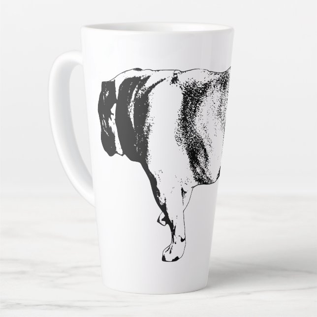 Tasse Latte Enjambée Confiante, Calme Matinal (Angle gauche)