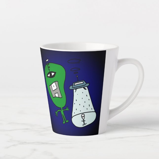 Tasse Latte enlèvement par des extraterrestres  (Droite)