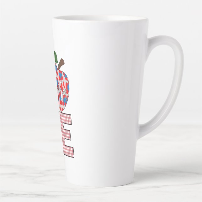 Tasse Latte Enseignant Art Amour Enseignement (Droite)