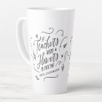 Enseignant moderne élégant script noir blanc porte