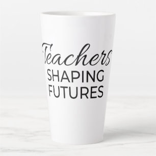 Tasse Latte Enseignants Façonner l'Avenir Or Noir Motivation 