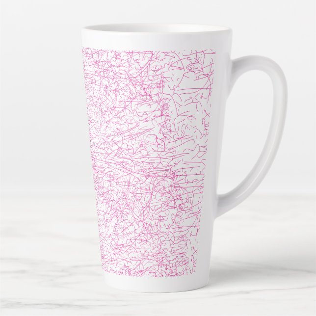 Tasse Latte Ensemble de dossiers abstraits roses pour le burea (Droite)
