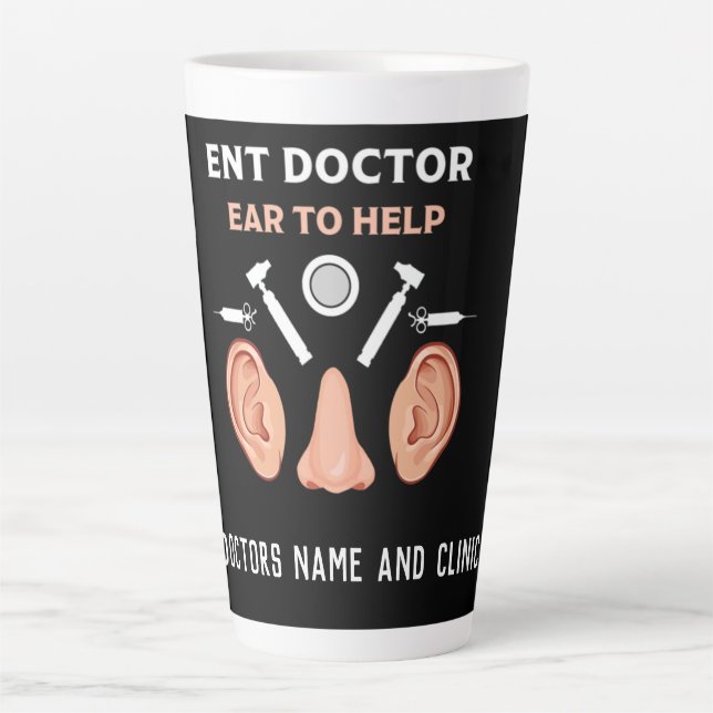 Tasse Latte ENT Otolaryngologie Otorhinolaryngologue (Devant)
