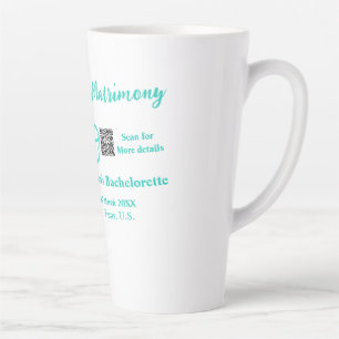 Tasse Latte enterrement de vie de jeune fille Turquoise Margs