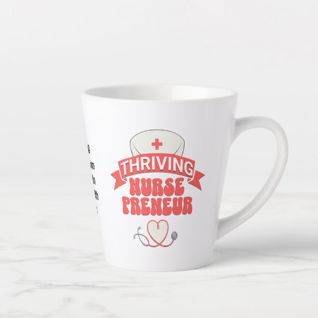 Tasse Latte Entrepreneur Infirmière PROSPÈRE sur mesure (Droite)