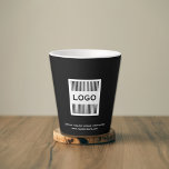 Tasse Latte Entreprise Logo d'entreprise minimaliste noir<br><div class="desc">Un simple modèle d'affaires noir personnalisé dans un style minimaliste moderne qui peut être facilement mis à jour avec le logo et le texte de votre entreprise. Conçu avec un logo carré (3000 x 3000 px), vous pouvez customiser en changeant le texte et l'image à l'aide des champs fournis, ou...</div>