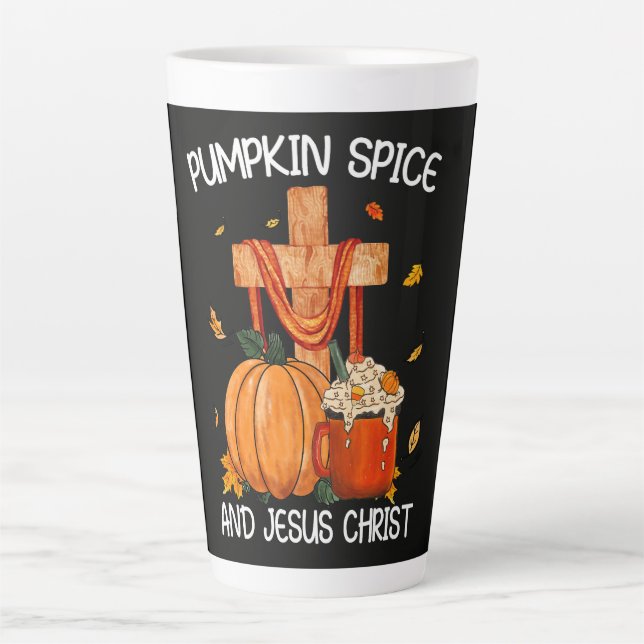 Tasse Latte Épice de citrouille et Jésus-Christ (Devant)