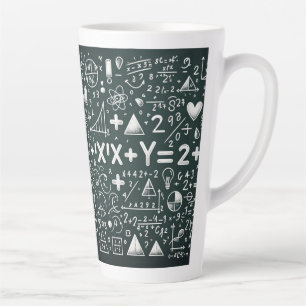 Tasse Latte Équations mathématiques brainy Brew