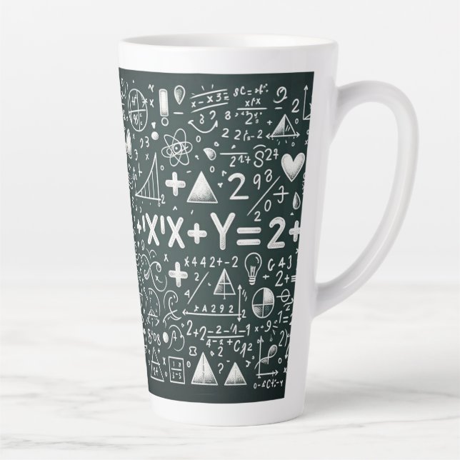 Tasse Latte Équations mathématiques brainy Brew (Droite)