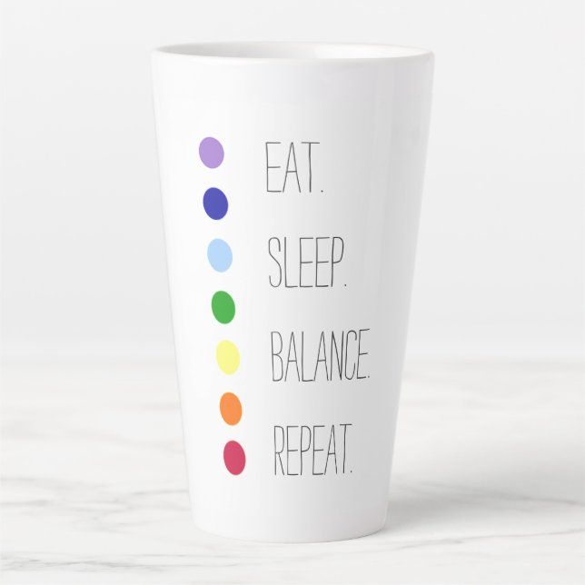 Tasse Latte Equilibre de sommeil Manger Design Chakra simple (Devant)