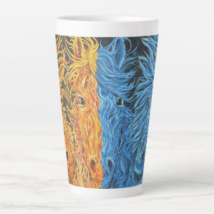 Tasse Latte Équilibre éternel - Chevaux jumeaux