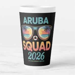 Tasse Latte Équipe Aruba 2026 Rétro