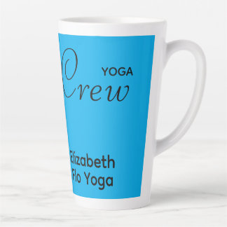 Tasse Latte Équipe de yoga en impression personnalisée bleu az
