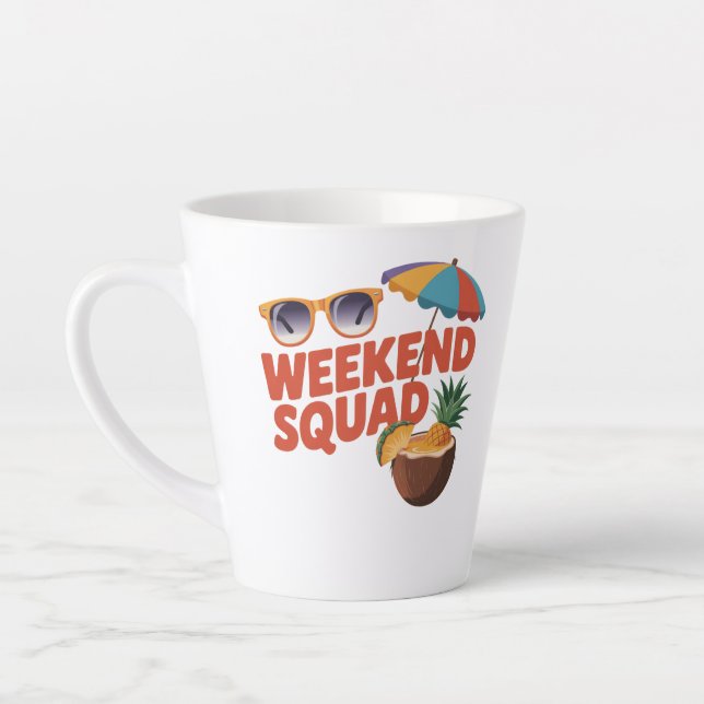 Tasse Latte Équipe du week-end (Gauche)