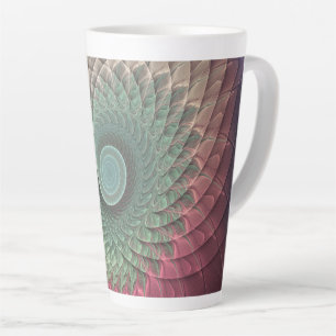 Tasse Latte Escargot Abstrait coloré Art moderne fractal