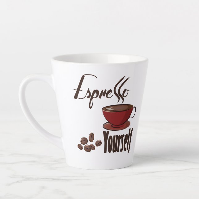Tasse Latte Espresso Yourself Coffee Pun Vous Express (Gauche)