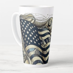 Tasse Latte Esprit américain, Flair artistique