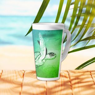 Tasse Latte Esprit de Tortue de Mer Art Original