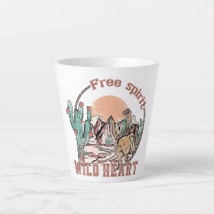 Tasse Latte Esprit libre, Coeur sauvage