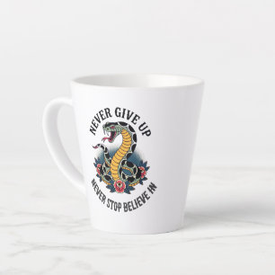 Tasse Latte Esprit sans peur : Serpent gras et oeuvre d'art Ro