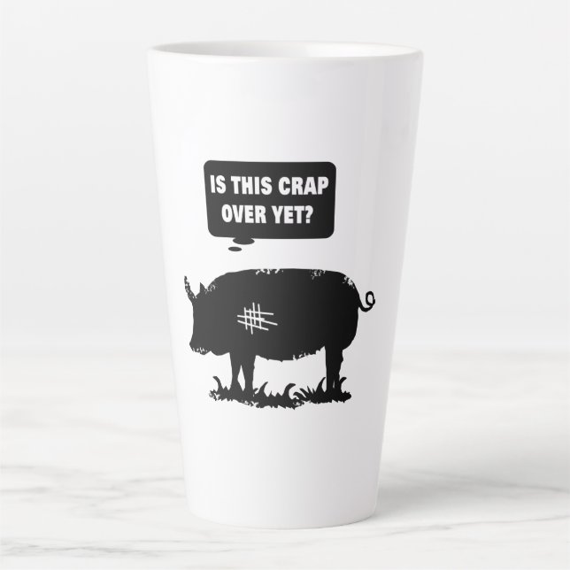 Tasse Latte Est-Ce Que C'Est Encore De La Merde ? (Devant)