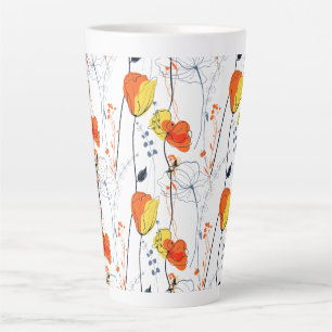 Tasse Latte Été tropical   Belles fleurs jaunes Design