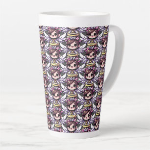 Tasse Latte Ethereal Angelic Chibi - ange, halo, fleurs