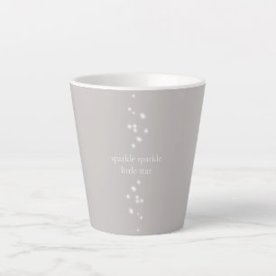Tasse Latte Étincelle Étincelle Petit Étoile Argent Gris Étinc