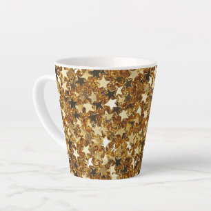 Tasse Latte Étoiles brillantes d'or