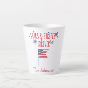 Tasse Latte Étoiles et rayures du drapeau américain
