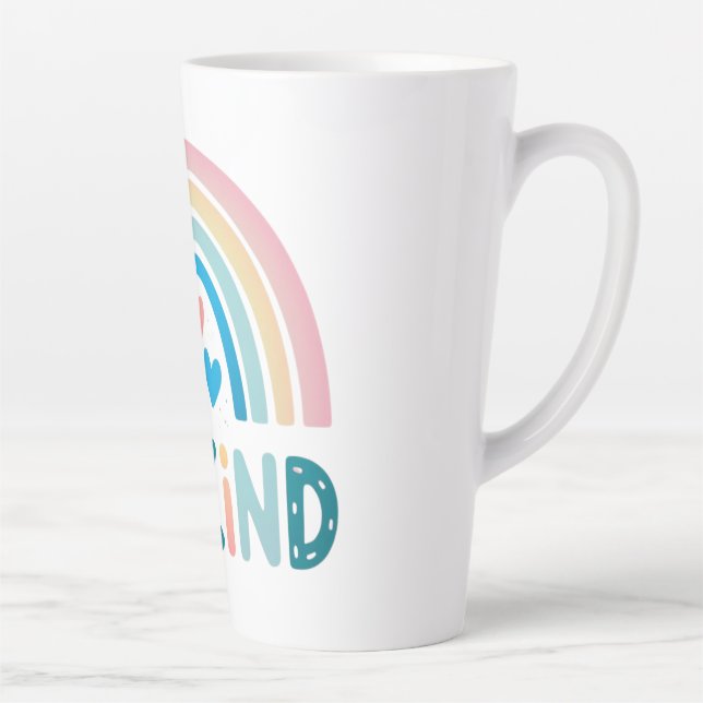 Tasse Latte Être un arc-en-ciel (Droite)