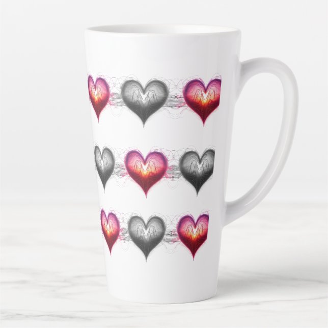 Tasse Latte Étui iPhone / iPad Cœur Anatomique Néon (Droite)
