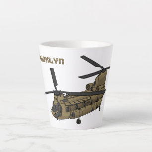 Tasse Latte Exemple d'hélicoptère militaire Chinook
