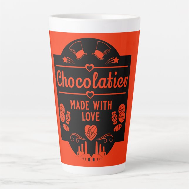 Tasse Latte Fabricant de chocolatier (Devant)