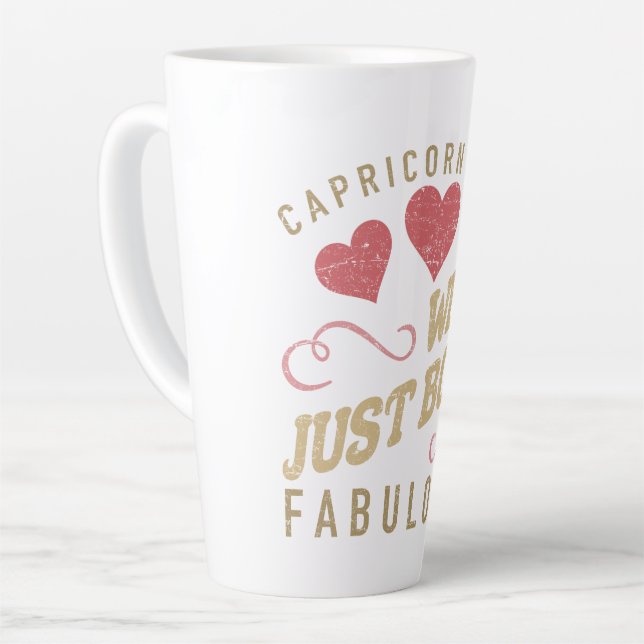 Tasse Latte Fabuleux Capricorne Pour Les Femmes (Angle gauche)