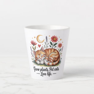 Tasse Latte Faire pousser des plantes que les chats domestique
