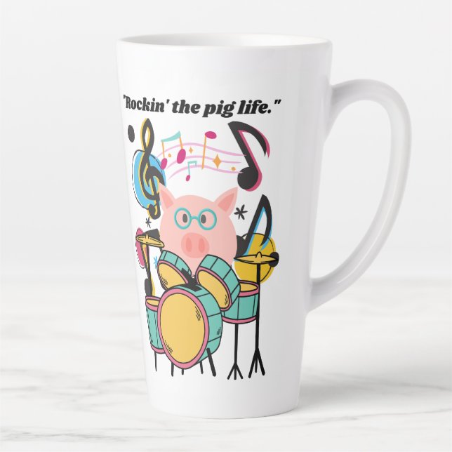 Tasse Latte Faire vibrer la vie de cochon (Droite)