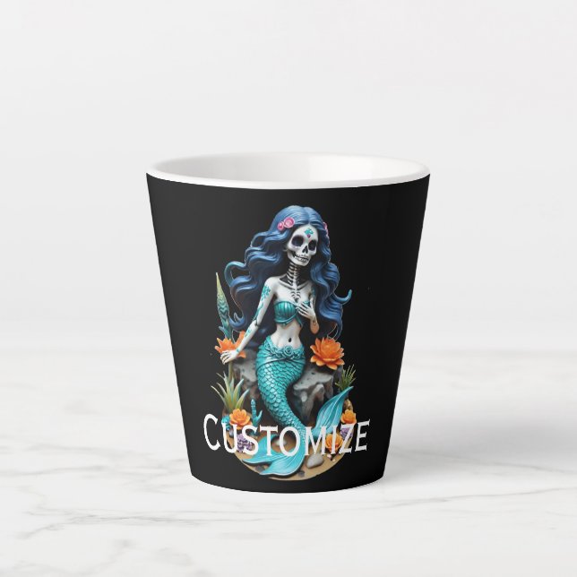 Tasse Latte Faites comme si je suis une sirène morte Thunder_C (Devant)