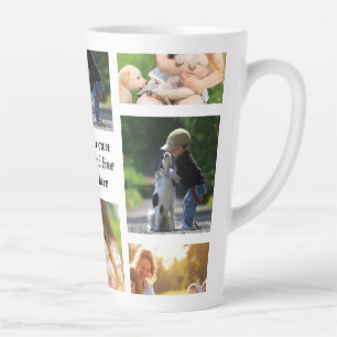 Tasse Latte Faites votre propre collage photo et texte