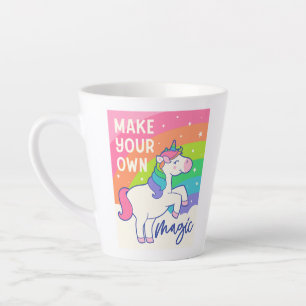Tasse Latte Faites votre propre magie   Cute Unicorn