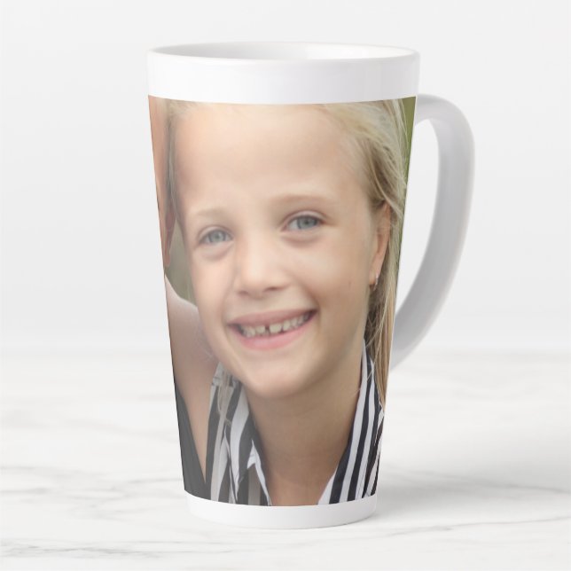 Tasse Latte Faites votre propre photo (Angle droit)