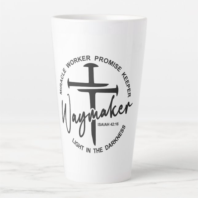 Tasse Latte Faith créatrice de chemin  (Devant)