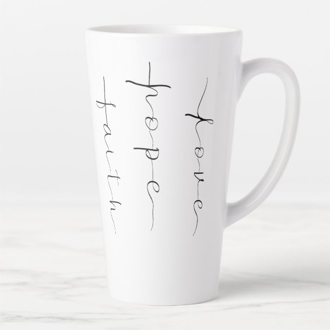 Tasse Latte Faith Hope Love (Droite)