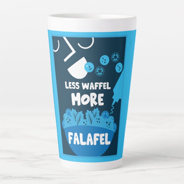 Tasse Latte Falafel Moyen-Orient Street Food (Devant)